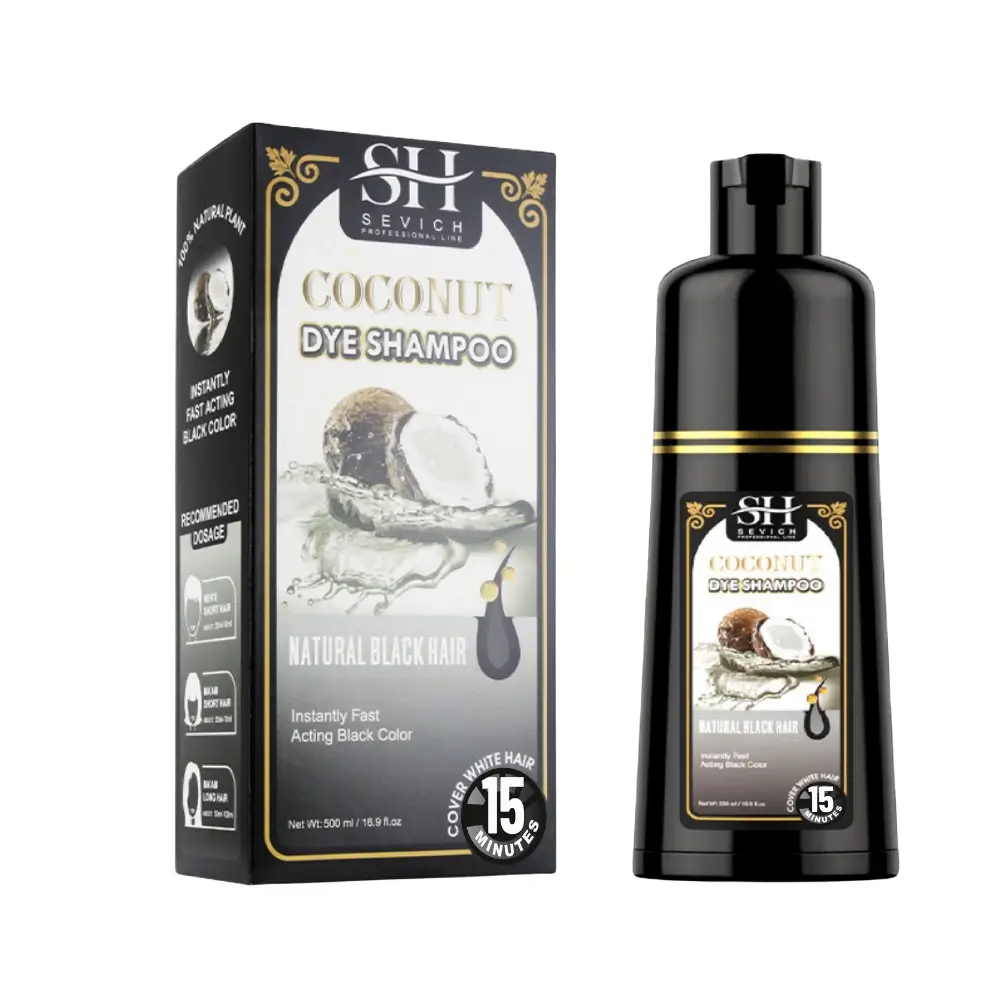 1 Rapid hajfestő sampon, fekete, kókusz, professzionális, Sevich, 500 ml - Image 1
