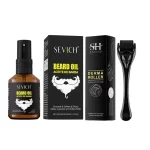 Szakállnövesztő készlet – derma roller, biotin, rozmaring, természetes stimulálás és táplálás, Sevich